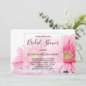 Pink Gerbera Daisies Elegant Photo Vrijgezellenfee Kaart (Staand voorkant)