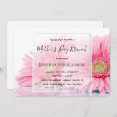 Pink Gerbera Daisies Photo Moederdag Brunch Kaart (Voorkant / Achterkant)