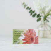 Pink Gerbera Daisy Afsprakenkaartje (Staand voorkant)