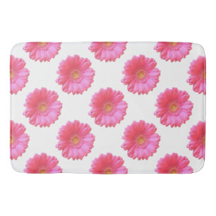 Pink gerbera daisy badmat