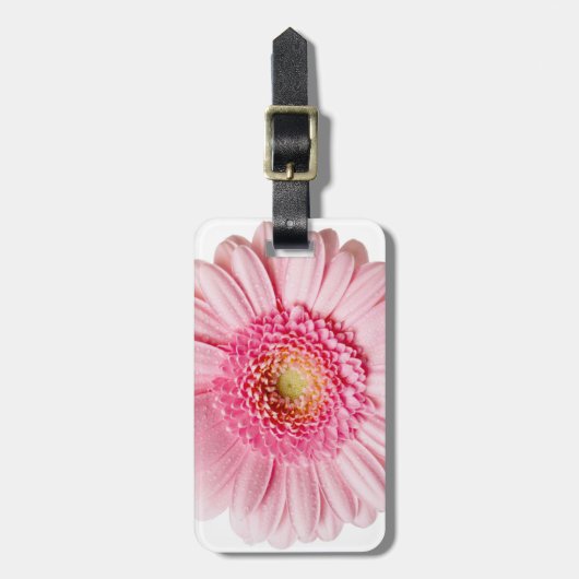 Pink Gerbera Daisy Bagagelabel (Voorkant verticaal)