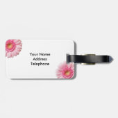 Pink Gerbera Daisy Bagagelabel (Achterkant horizontaal)