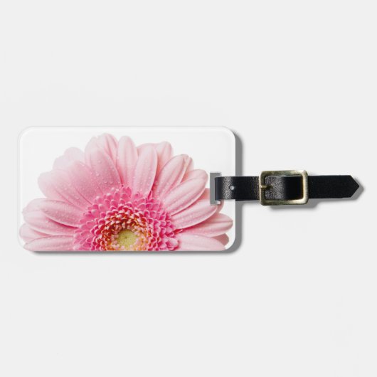 Pink Gerbera Daisy Bagagelabel (Voorkant horizontaal)