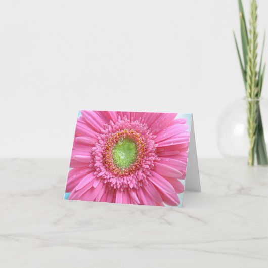 Pink gerbera daisy bedankkaart (Voorkant)