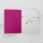 Pink gerbera daisy bedankt kaart (Binnen)