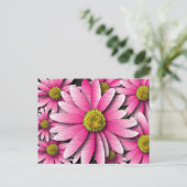 Pink Gerbera Daisy Briefkaart (Staand voorkant)
