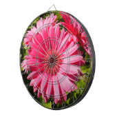 Pink Gerbera Daisy Dartboard Dartbord (Voorkant Rechts)