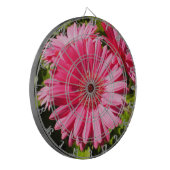 Pink Gerbera Daisy Dartboard Dartbord (Voorkant Links)