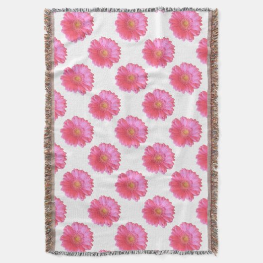 Pink gerbera daisy deken (Voorkant Verticaal)