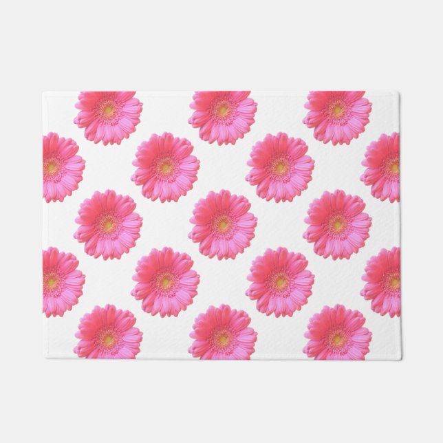 Pink gerbera daisy deurmat (Voorkant)