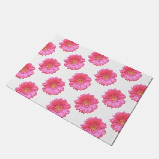 Pink gerbera daisy deurmat (Schuin)