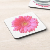 Pink gerbera daisy drankjes onderzetter (Linkerzijde)