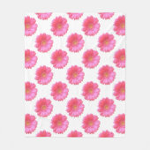 Pink gerbera daisy fleece deken (Voorkant)
