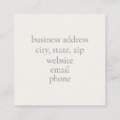 Pink Gerbera Daisy Flower Eggshell White Vierkante Visitekaartje (Achterkant)