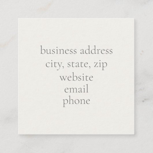 Pink Gerbera Daisy Flower Eggshell White Vierkante Visitekaartje (Achterkant)