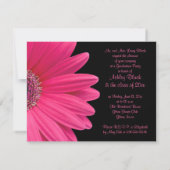 Pink Gerbera Daisy Funky Photo Afstuderen Kaart (Achterkant)