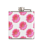 Pink gerbera daisy heupfles (Achterkant)