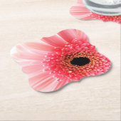 Pink Gerbera Daisy Kartonnen Onderzetters (Gekanteld)