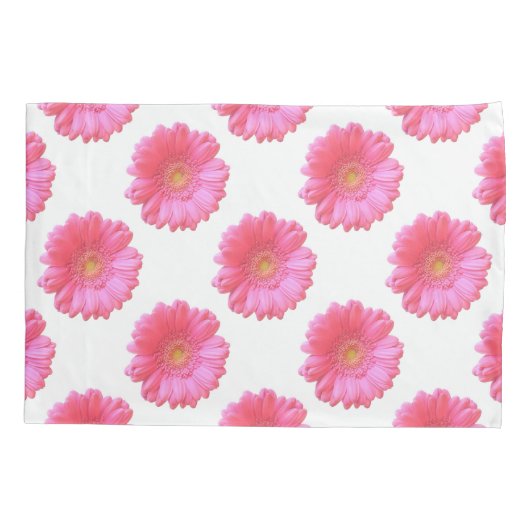Pink gerbera daisy kussensloop (Achterkant)