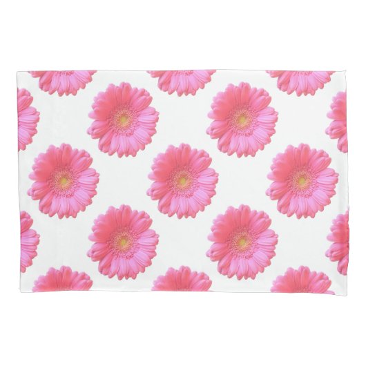 Pink gerbera daisy kussensloop (Voorkant)
