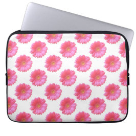 Pink gerbera daisy laptop sleeve