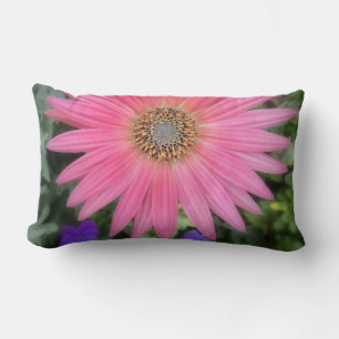 Pink Gerbera Daisy Lumbar Pillow Kussen
