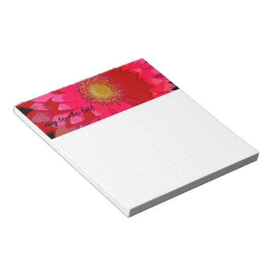 Pink Gerbera Daisy Notitieblok (Schuin)