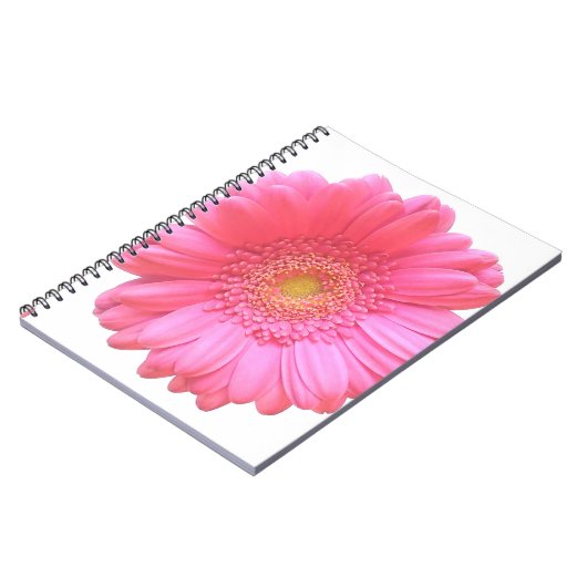 Pink gerbera daisy notitieboek (Linkerzijde)