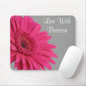 Pink Gerbera Daisy Passion Motivatie Mousepad Muismat (Met muis)