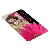 Pink Gerbera Daisy Photo Wedding Magnet Magneet (Rechterzijde)
