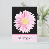 Pink Gerbera Daisy Reply Kaart (Staand voorkant)