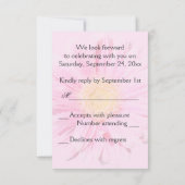 Pink Gerbera Daisy Reply Kaart (Achterkant)