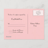 Pink Gerbera Daisy RSVP Briefkaart (Achterkant)