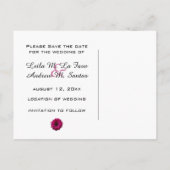 Pink Gerbera Daisy Save the Date Briefkaart (Achterkant)