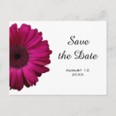 Pink Gerbera Daisy Save the Date Briefkaart (Voorkant)