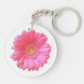 Pink gerbera daisy sleutelhanger (Achterkant)