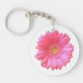Pink gerbera daisy sleutelhanger (Voorkant)