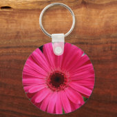 Pink Gerbera Daisy Sleutelhanger (Voorkant)