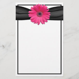 Pink Gerbera Daisy Stationery Briefpapier