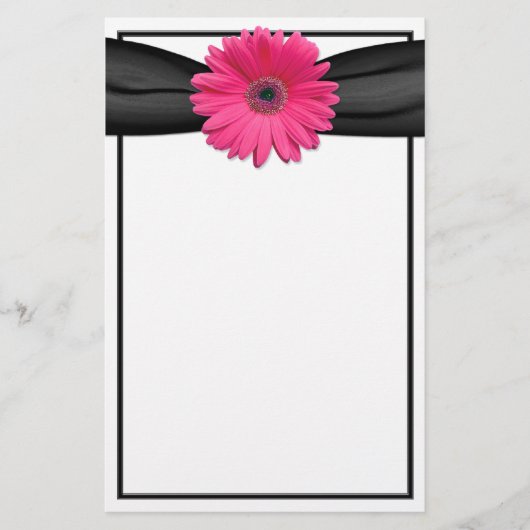 Pink Gerbera Daisy Stationery Briefpapier (Voorkant)