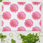 Pink gerbera daisy theedoek (Gevouwen)