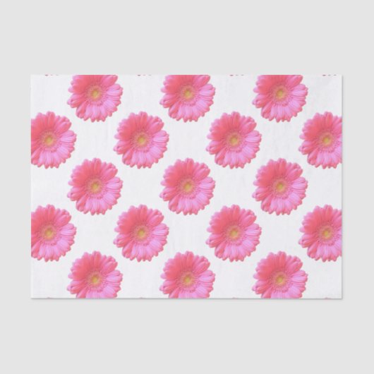 Pink gerbera daisy tissuepapier (Voorkant)