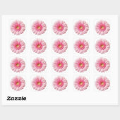 Pink Gerbera Daisy Vierkante Sticker (Vel)