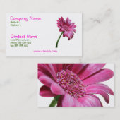 Pink Gerbera Daisy Visitekaartje (Voorkant / Achterkant)