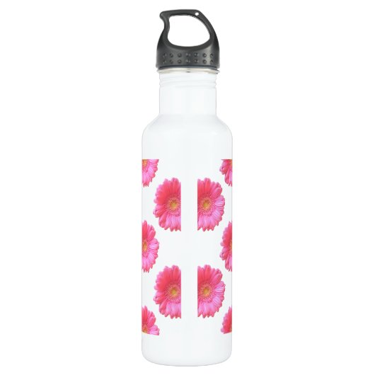 Pink gerbera daisy waterfles  (Achterkant)