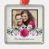 Pink Gerbera Daisy Wedding Love Favoriete Ornament (Voorkant)