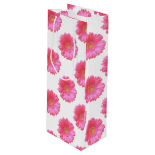 Pink gerbera daisy wijn cadeautas