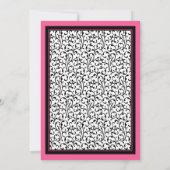 Pink Gerbera Floral Sweet 16 Birthday Invitation Kaart (Achterkant)