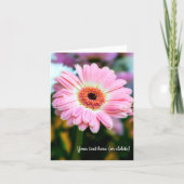 Pink Gerbera Folded Greeting Card Bedankkaart (Voorkant)
