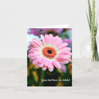 Pink Gerbera Folded Greeting Card Bedankkaart